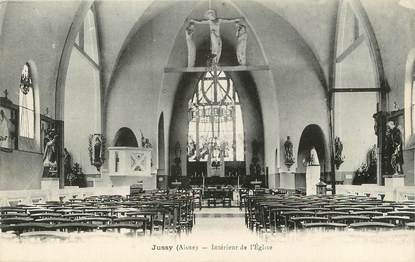 / CPA FRANCE 02 "Jussy, intérieur de l'église"