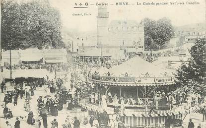 CPA FRANCE 19 "Brive, la Guierle pendant les foires franches " / MANEGE