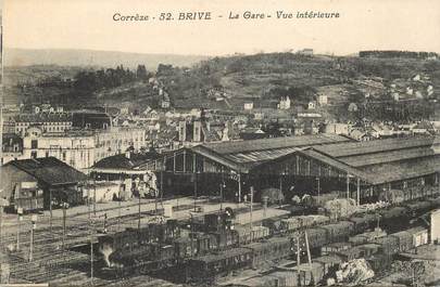 CPA FRANCE 19 "Brive, la Gare, vue intérieure" / TRAIN