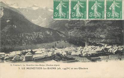 CPA FRANCE 05 "Le Monetier les Bains et ses glaciers"
