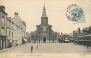 76 Seine Maritime / CPA FRANCE 76 "'Yvetot, la place de l'église"