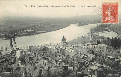 / CPA FRANCE 01 "Trévoux, vue générale et la Saône"