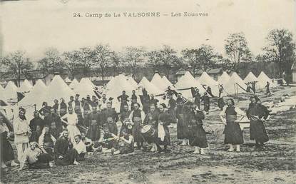/ CPA FRANCE 01 "Camp de la Valbonne, les zouaves"