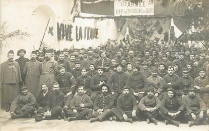 CARTE  PHOTO  CHASSEUR  ALPIN "eclopés et convalescents"