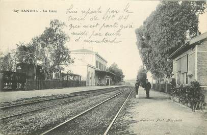 CPA FRANCE 83 "Bandol, la Gare"