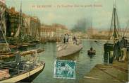 76 Seine Maritime / CPA FRANCE 76 "Le Havre, un torpilleur dans les grands bassins"