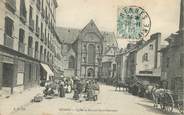 35 Ille Et Vilaine / CPA FRANCE 35 "Rennes, église et marché Saint Germain"