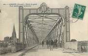 33 Gironde / CPA FRANCE 33 "Langon, entrée du grand pont métallique sur la Garonne"