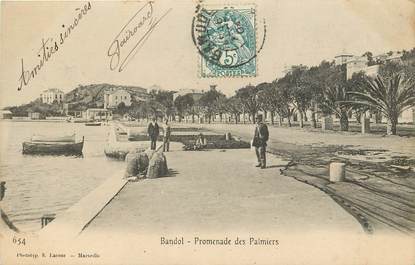 CPA FRANCE 83 "Bandol, Promenade des Palmiers"