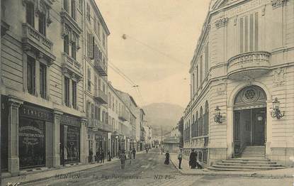 / CPA FRANCE 06 "Menton, la rue Patourneaux"