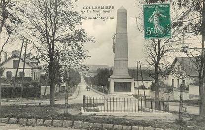 / CPA FRANCE 77 "Coulommiers, le monument et av Montapeine"