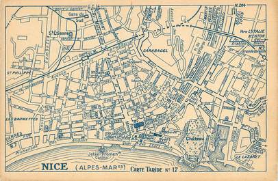 / CPSM FRANCE 06 "Nice, carte Taride nr 17"