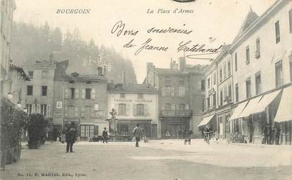  CPA FRANCE 38 "Bourgoin, la Place d'armes"