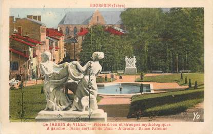  CPA FRANCE 38 "Bourgoin, Le Jardin de ville"