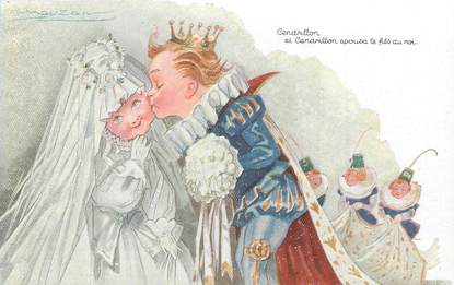 / CPA ILLUSTRATEUR MAUZAN "Cendrillon épousa le fils du Roi"