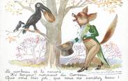 Illustrateur / CPA ILLUSTRATEUR MAUZAN "Le corbeau et le renard"