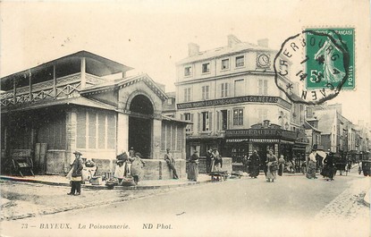 / CPA FRANCE 14 "Bayeux, la poissonnerie"
