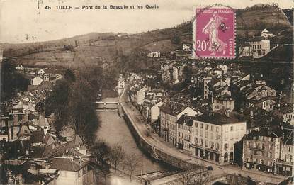 / CPA FRANCE 19 "Tulle, pont de la bascule et les quais"