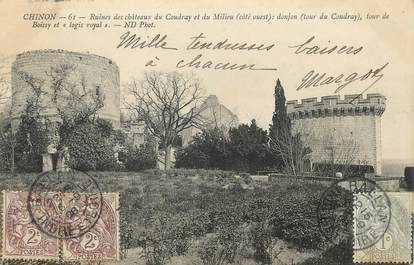 / CPA FRANCE 37 "Chinon, ruines des châteaux du Coudray et du Milieu"