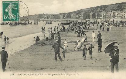 / CPA FRANCE 62 "Boulogne sur Mer, vue générale de la plage"