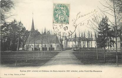 / CPA FRANCE 60 "Pont Sainte Maxence, église et château Beaurepaire"