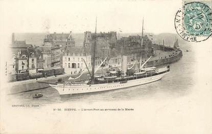 / CPA FRANCE 76 "Dieppe, l'avant port au moment de la marée"