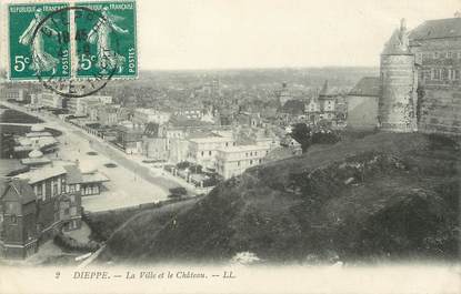 / CPA FRANCE 76 "Dieppe, la ville et le château"