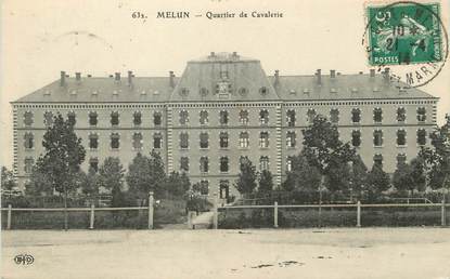 / CPA FRANCE 77 "Melun, quartier de la cavalerie"