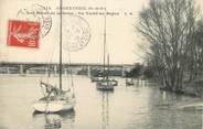 95 Val D'oise / CPA FRANCE 95 "Argenteuil, les bords de la Seine, un yacht au repos" / BATEAU