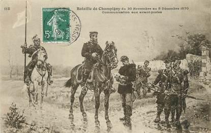 / CPA FRANCE 94 "Bataille de Champigny" / GUERRE DE 1870 / CHEVAL