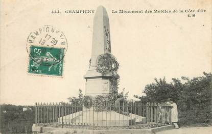 / CPA FRANCE 94 "Champigny, le monument des mobiles de la côte d'or"