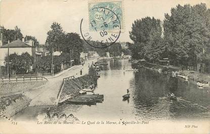 / CPA FRANCE 94 "Joinville le Pont, le quai de la Marne"