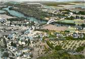 27 Eure / CPSM FRANCE 27 "Saint Pierre de Vauvray, vue générale et les ponts sur la Seine"