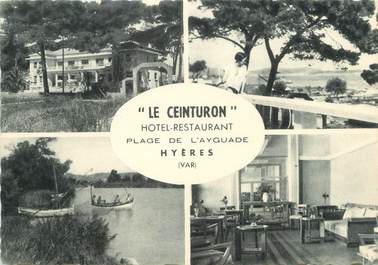 / CPSM FRANCE 83 "Hyères, Le Ceinturon, plage de l'Ayguade"