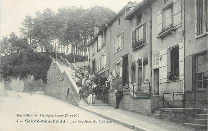 / CPA FRANCE 51 "Sainte Menehould, les escaliers du château"
