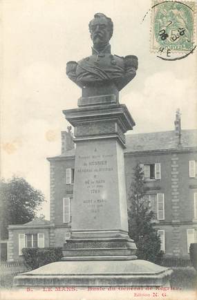 CPA FRANCE 72 "Le Mans, buste du Gal de Négrier" / STATUE