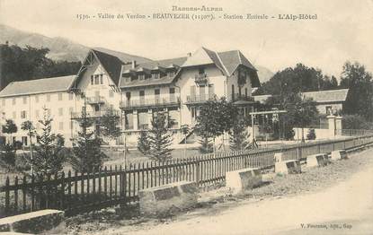 / CPA FRANCE 04 "Beauvezer, l'alp Hôtel"