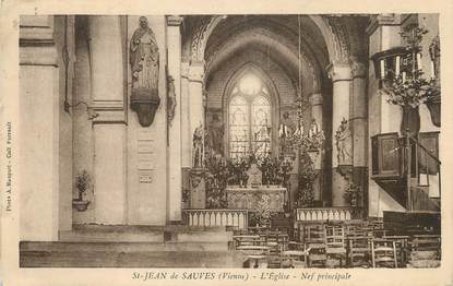 / CPA FRANCE 86 "Saint Jean de Sauves l'église Nef principale"