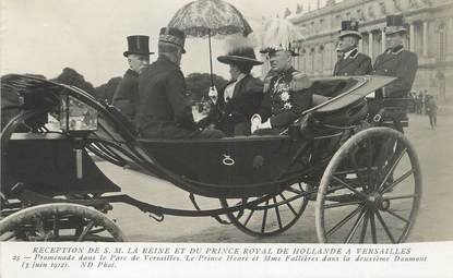 / CPA FRANCE 74 "Versailles, réception de S.M. La Reine et du Prince Royal de Hollande"