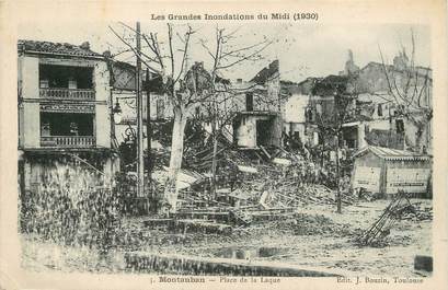 / CPA FRANCE 82 "Montauban, place de la Laque" / INONDATIONS 1930
