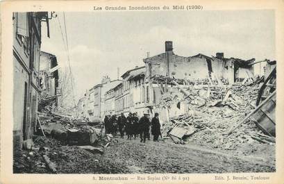 / CPA FRANCE 82 "Montauban, rue Sapiac" /  INONDATIONS 1930