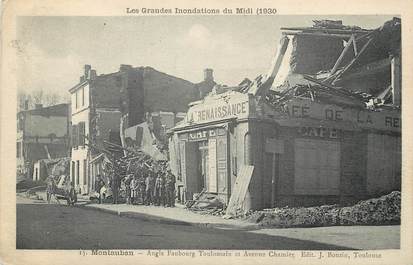 / CPA FRANCE 82 "Montauban, angle Faubourg Toulousain, et av Chamier" /  INONDATIONS 1930