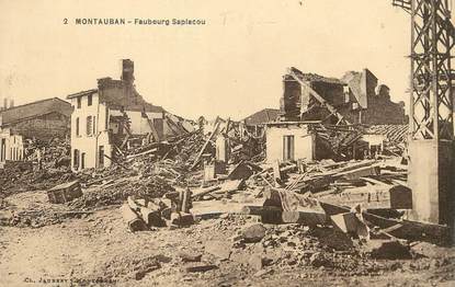 / CPA FRANCE 82 "Montauban, faubourg Sapiacou" / INONDATIONS  1930