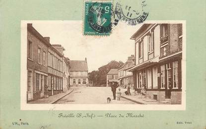 / CPA FRANCE 76 "Fréville, place du marché"