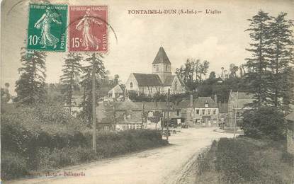 / CPA FRANCE 76 "Fontaine le Dun, l'église"