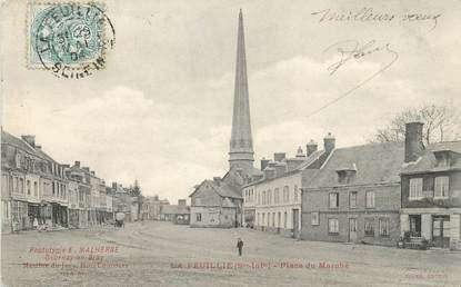 / CPA FRANCE 76 "La Feuillie, place du marché"