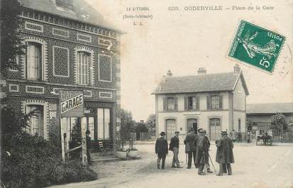 / CPA FRANCE 76 "Goderville, place de la gare"