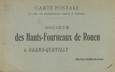 / CPA FRANCE 76 "Grand Quevilly, société des Hauts Fourneaux de Rouen" / CARTE PUBLICITAIRE