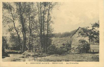 / CPA FRANCE 76 "Hericourt en Caux, les 2 moulins"