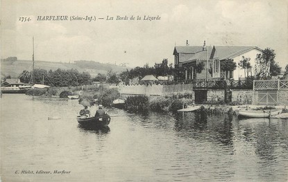 / CPA FRANCE 76 "Harfleur, les bords de la Lézarde"